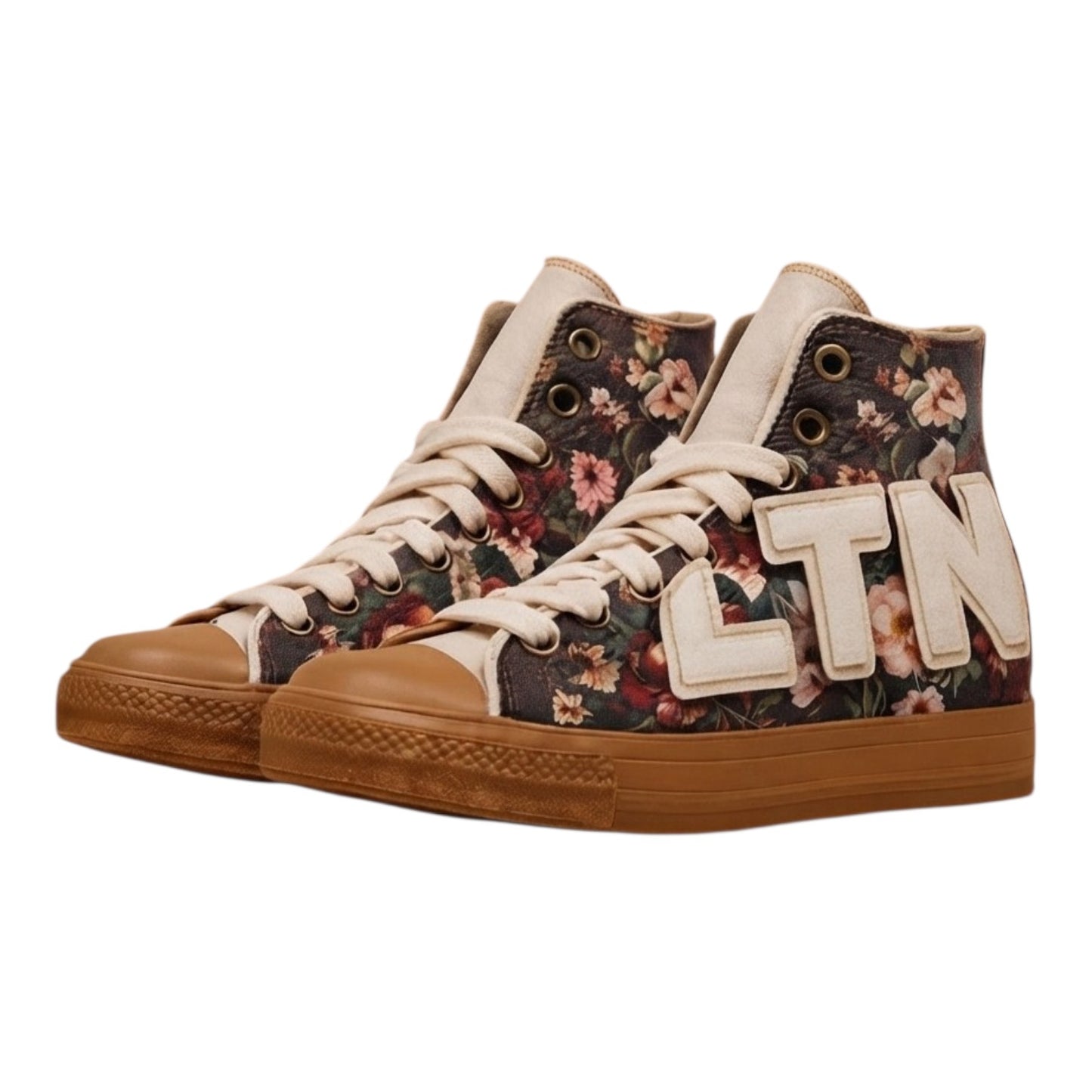 CHOCOLATE LTN Floral Hightop