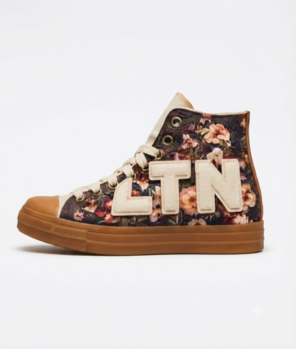 CHOCOLATE LTN Floral Hightop
