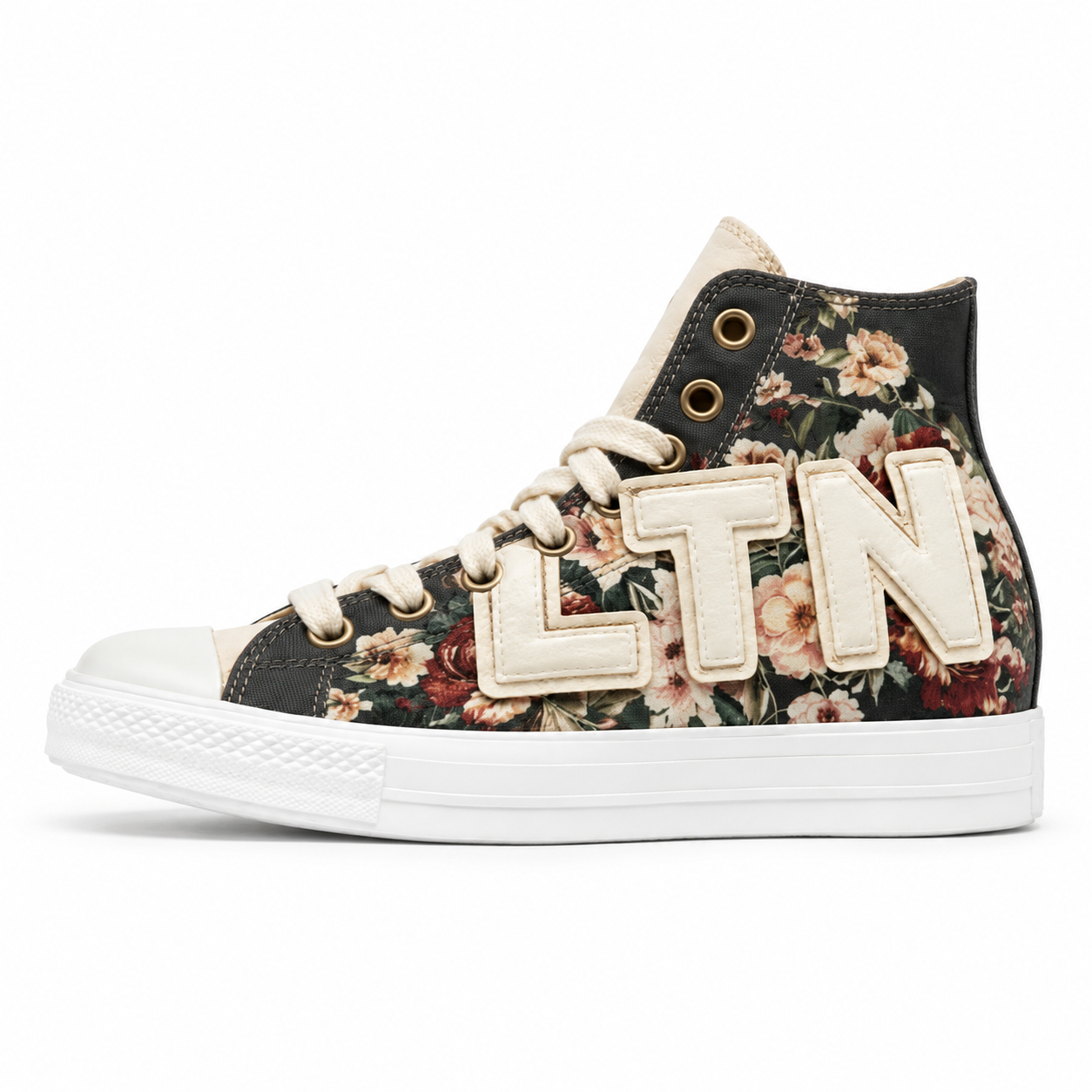 GREY LTN Floral Hightop