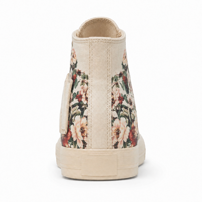 CREAM LTN Floral Hightop